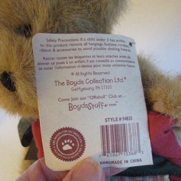 "Miriam" Boyds Bear - Picture 10 of 11